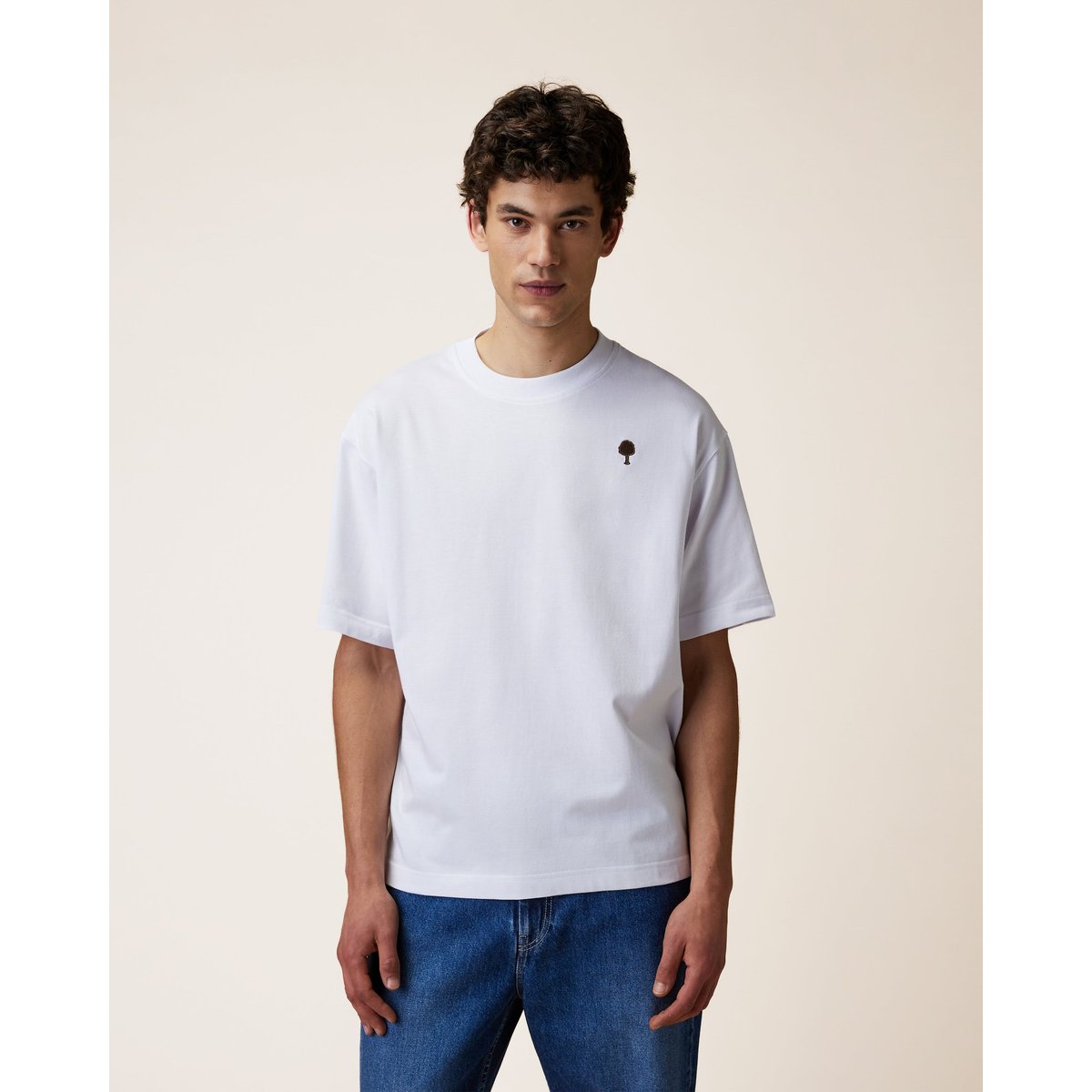 T-shirt en maille blanc, FAGUO