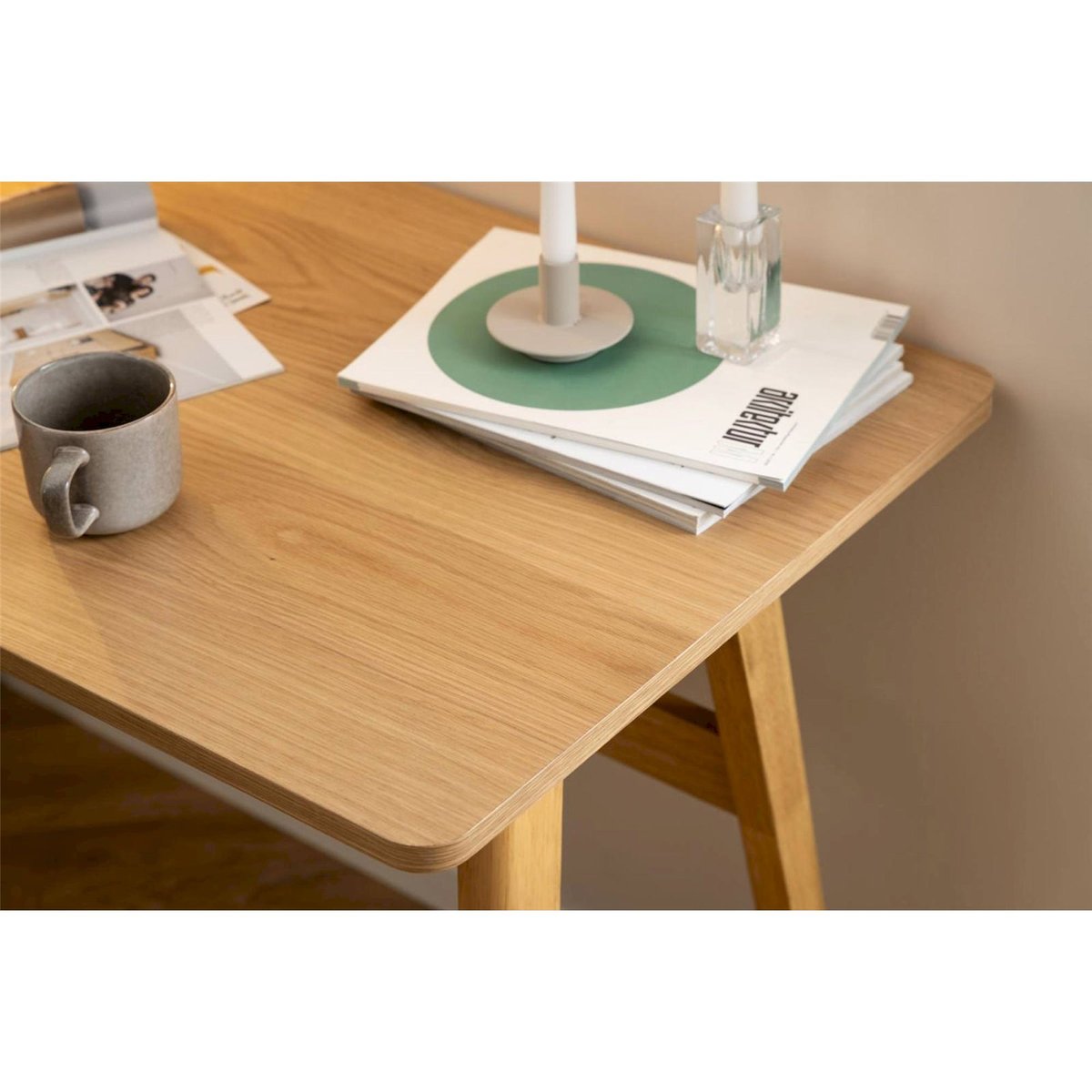 Bureau scandinave en chêne avec tiroir chêne naturel, RECOLLECTION