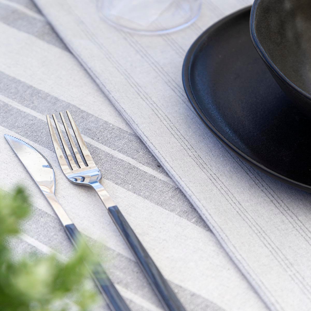 Nappe en coton 100% beige CHANTILLY gris, NAF NAF HOME