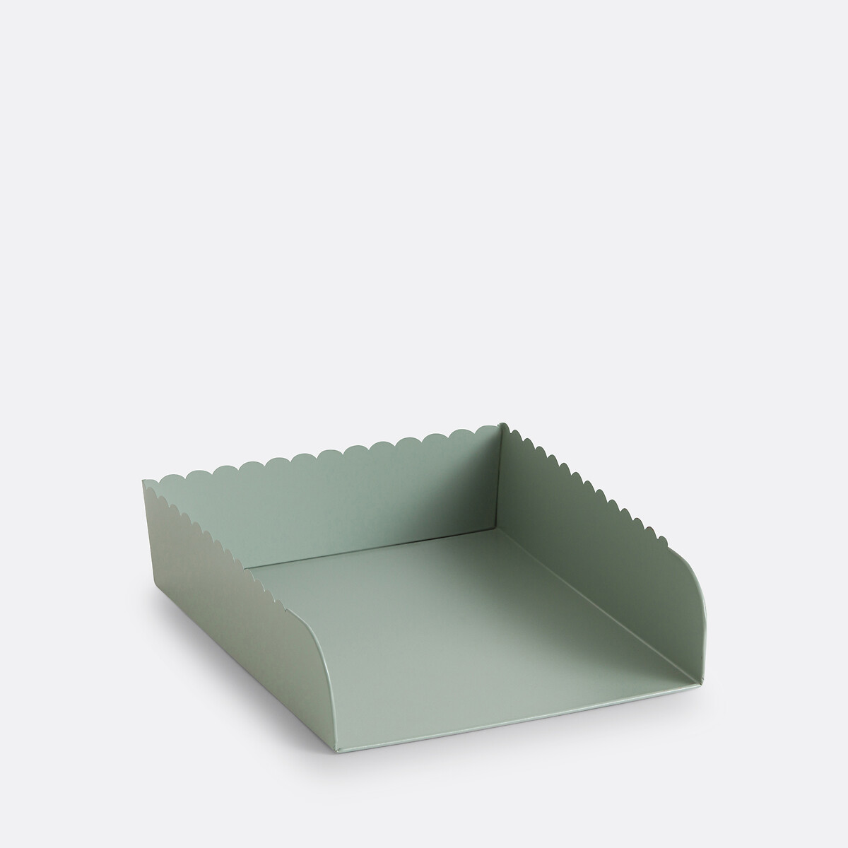 Tabuleiro de secretária, para papéis, em ferro, Silva verde-acinzentado, LA REDOUTE INTERIEURS