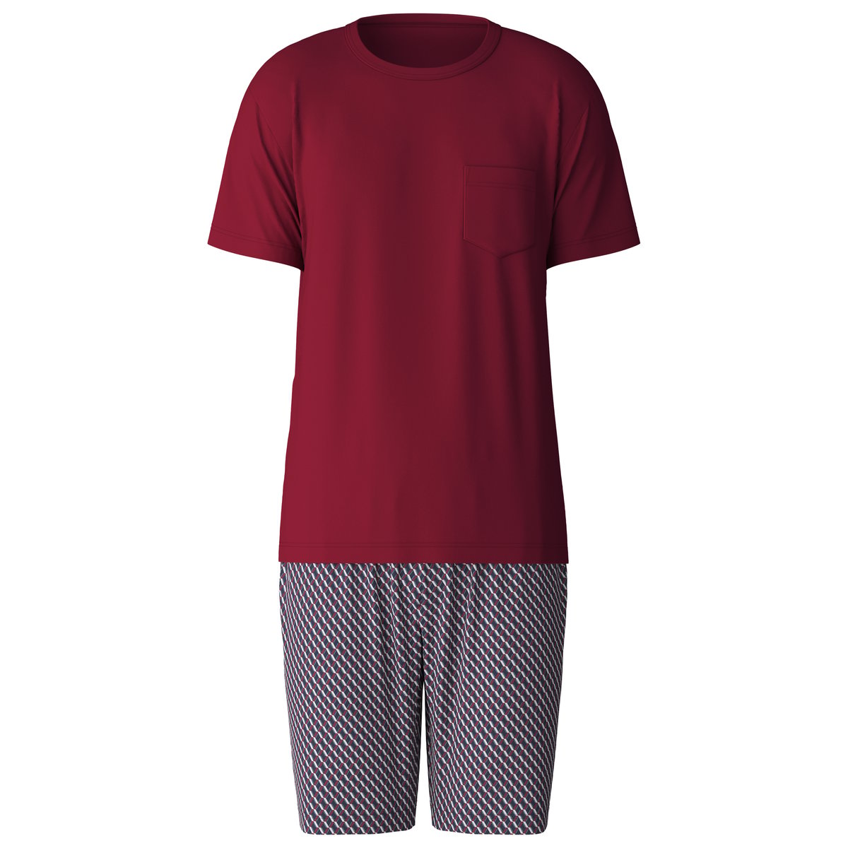 Pyjama court manches courtes Coton RELAX IMPRINT rouge mars, CALIDA