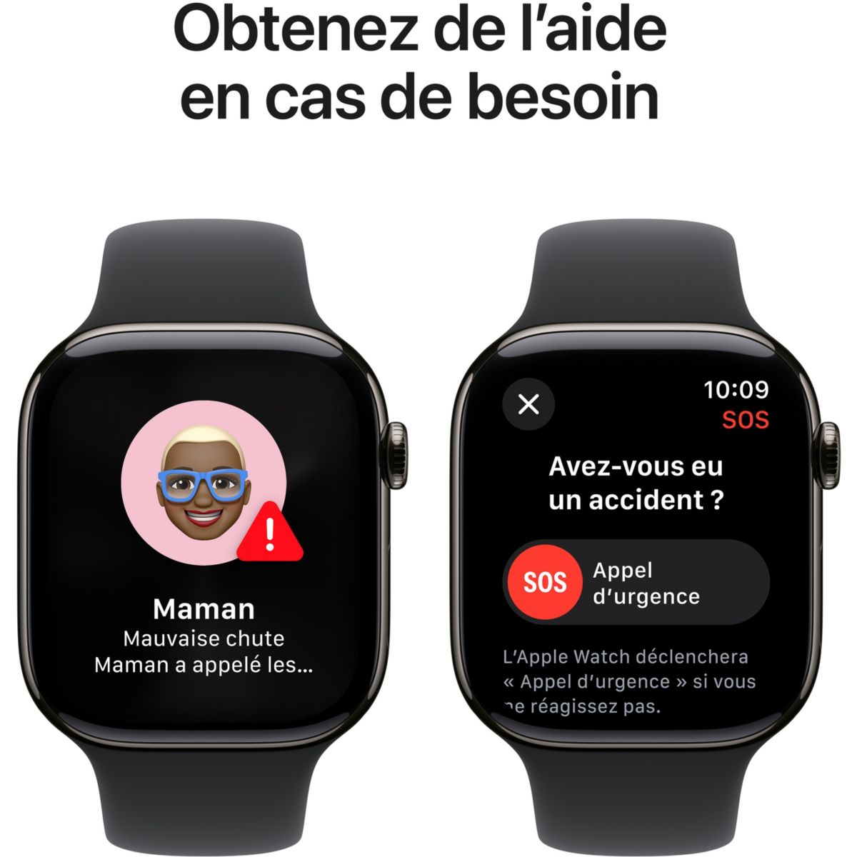 Montre connectée Serie 10 46mm Titane Ardoise M/L Cell noir, APPLE