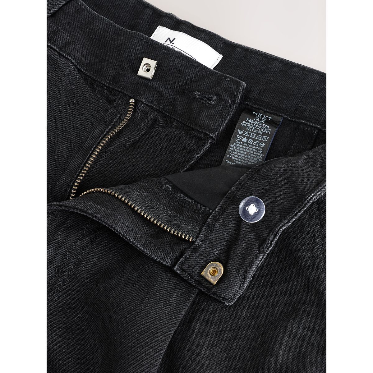 Jean jupe-culotte à taille haute n. premium noir, NEXT