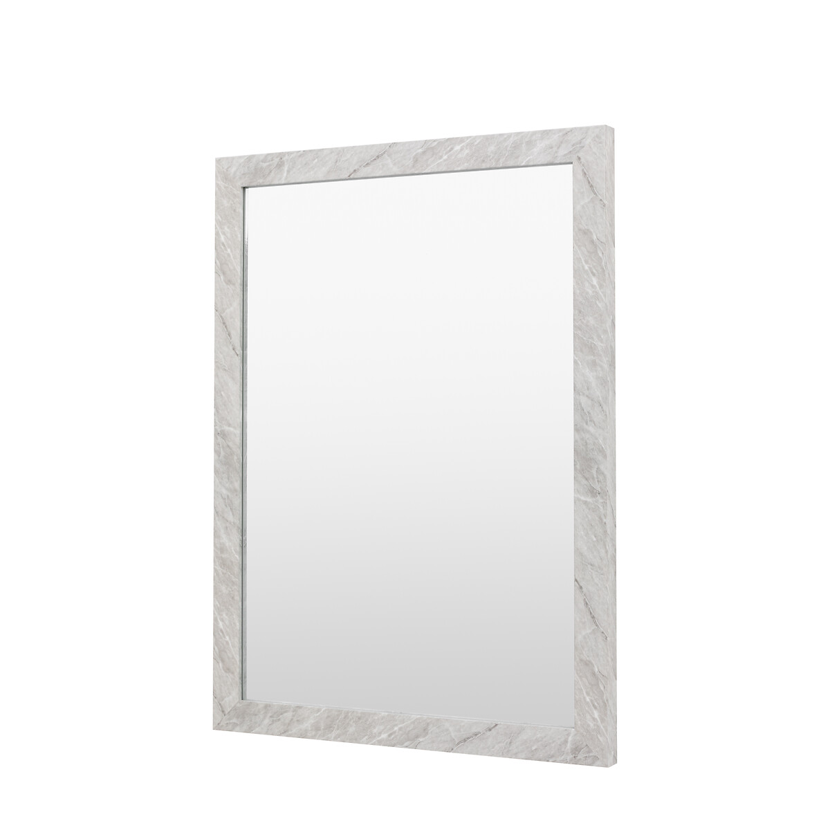 57x77cm Romana Rectangle Mirror in Marbled White white, ÉDITÉ