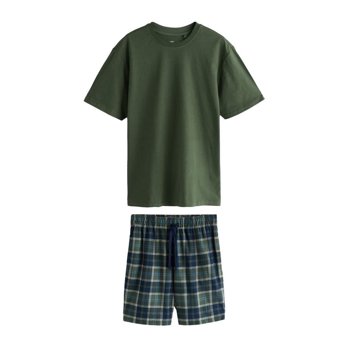 Pyjama confortable en jersey manches courtes vert, NEXT
