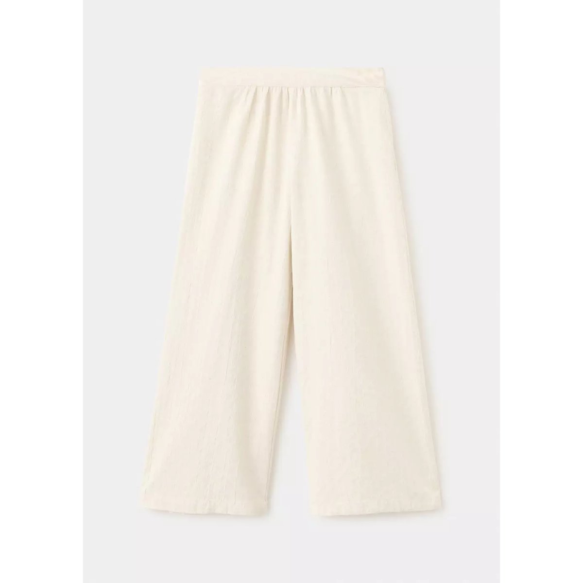 Pantalon coton lin écru, MANGO KIDS