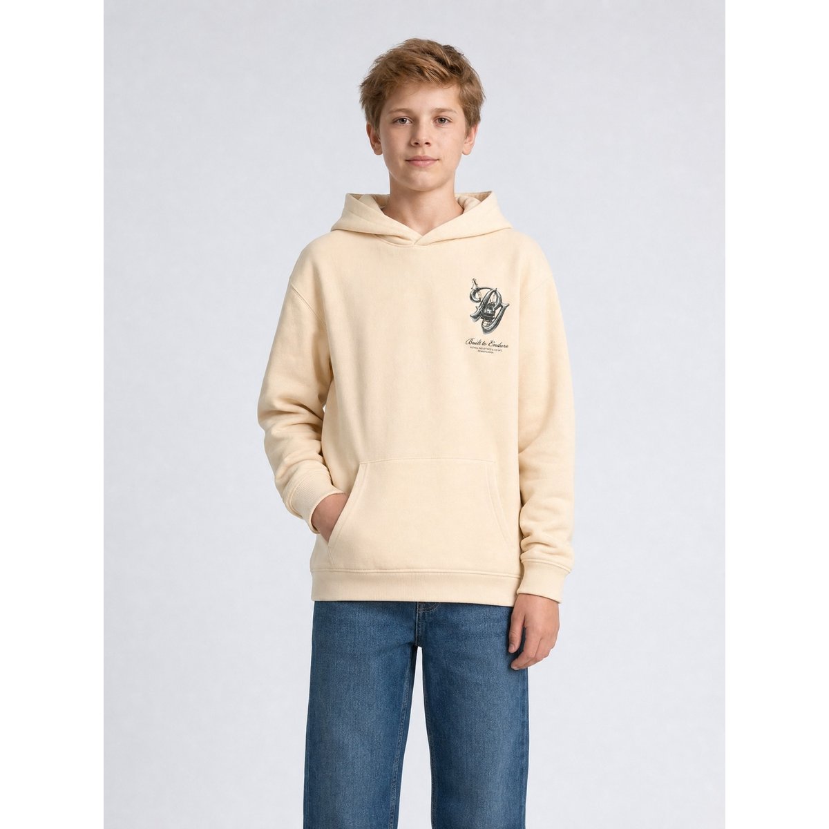 Sweat à capuche imprimé steelpark blanc stone white, PETROL INDUSTRIES