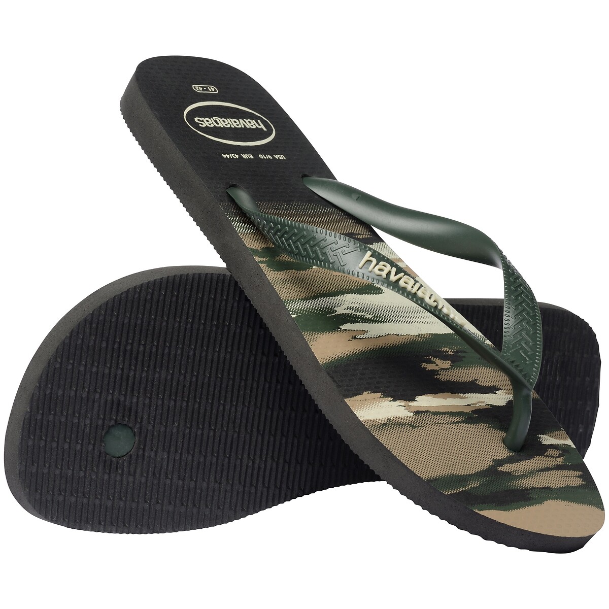 Tongs Hav. Top Camu kaki, HAVAIANAS