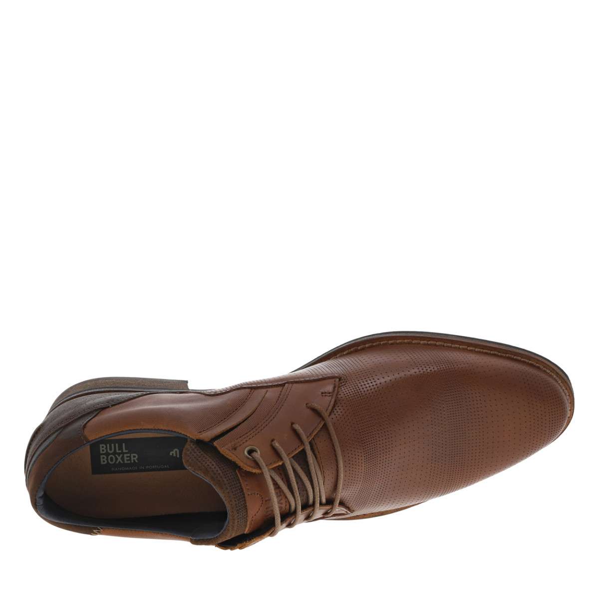 Derbies cuir talon plat marron, BULLBOXER