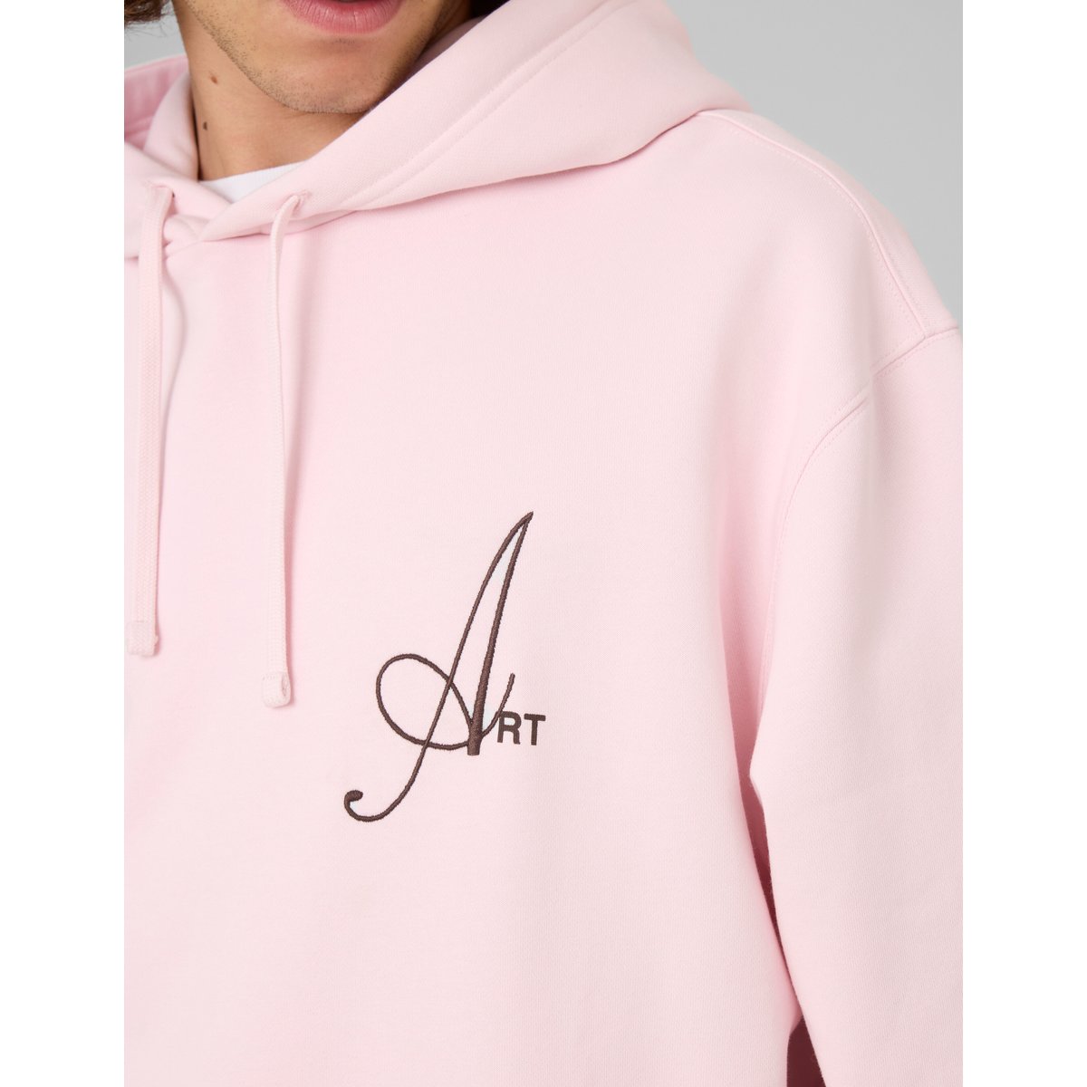 Sweat imprimé et brodé rose pâle, BZB
