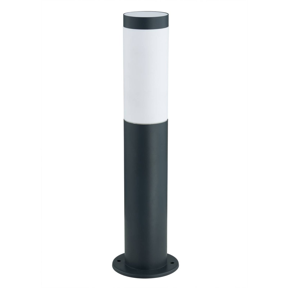 Luminaire extérieur en inox moderne, Statius anthracite, opale, LINDBY