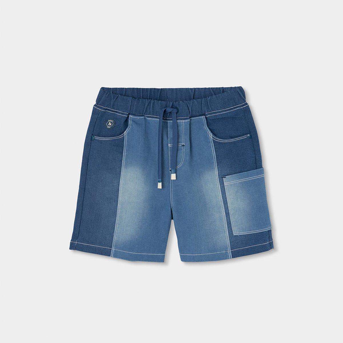 Short garçon denim bleu, BOBOLI