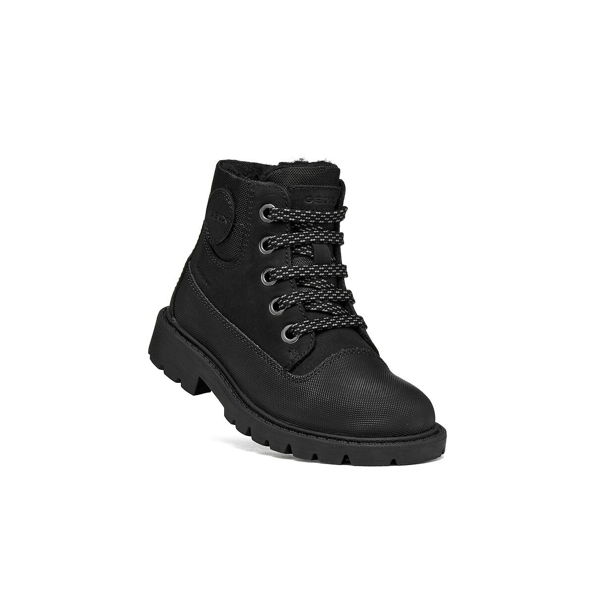 Botines con cordones SHAYLAX WATERPROOF negro, GEOX