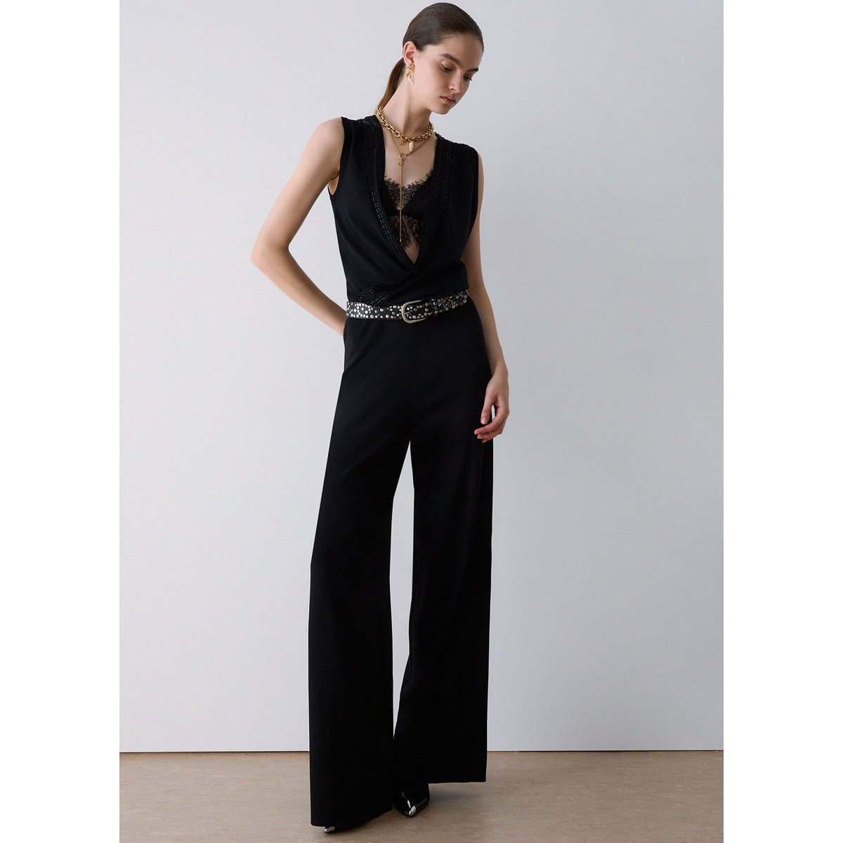 Combinaison longue en maille noir, LIU JO