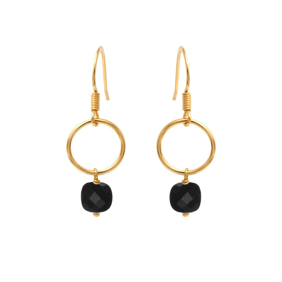 Boucles d'oreilles fidji onyx noir, CAROLINE NAJMAN
