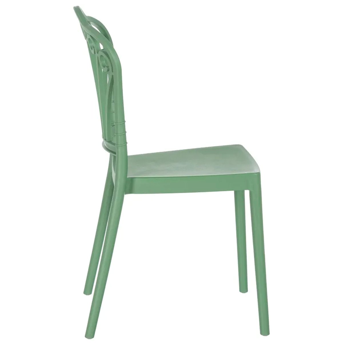 Chaise classique en polypropylène vert 44.5x52.5x90cm vert, WADIGA