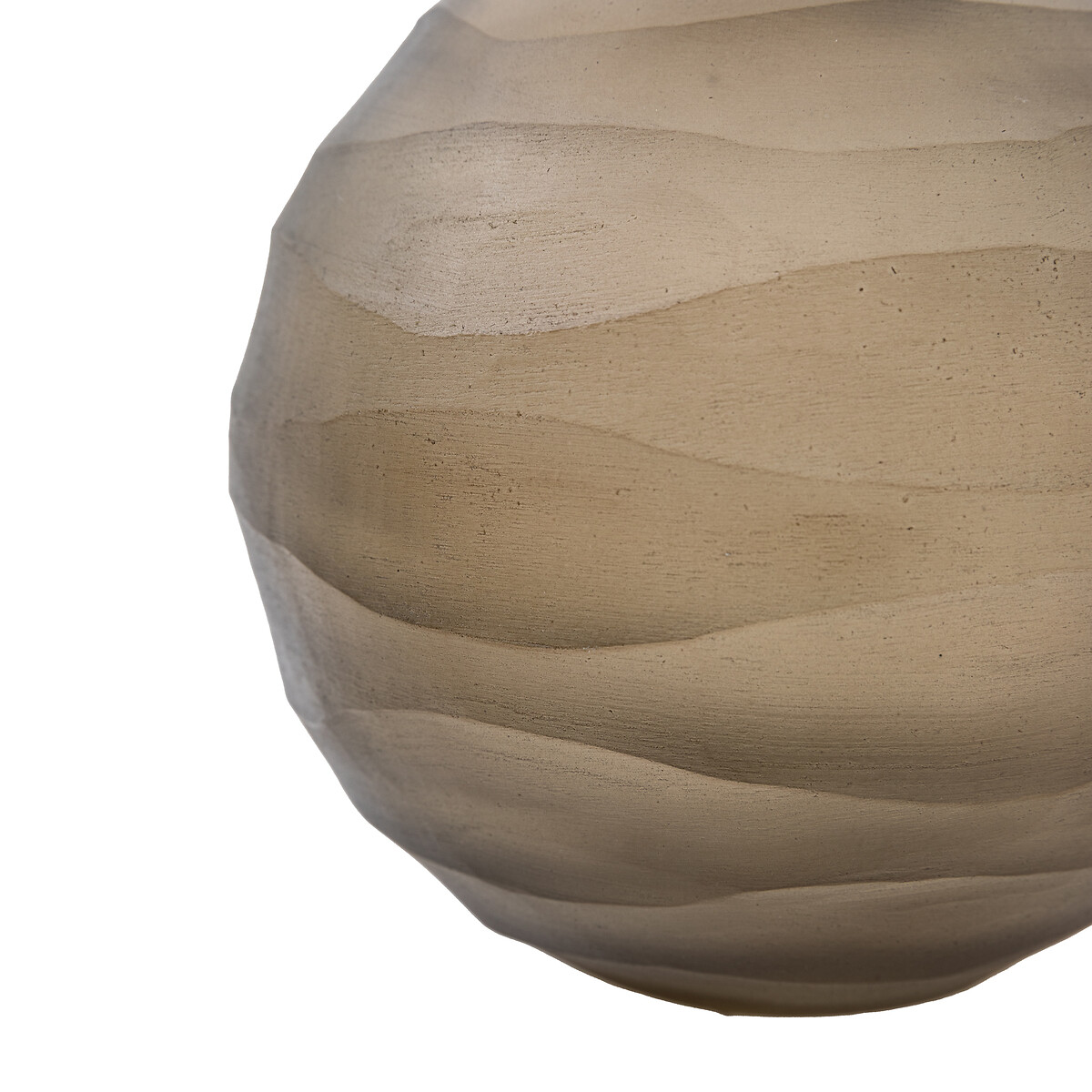 Bevelled 14cm Glass Globe Vase grey, ÉDITÉ