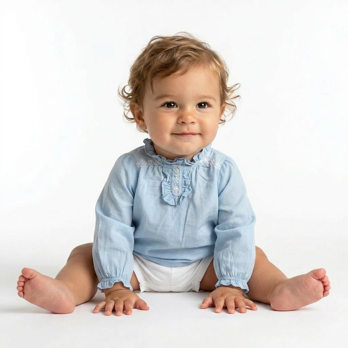 Blouse bébé - Très bon état bleu, BONPOINT