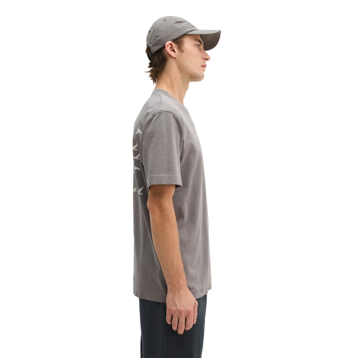 T-shirt regular en coton bio régénéré gris, MARC O'POLO