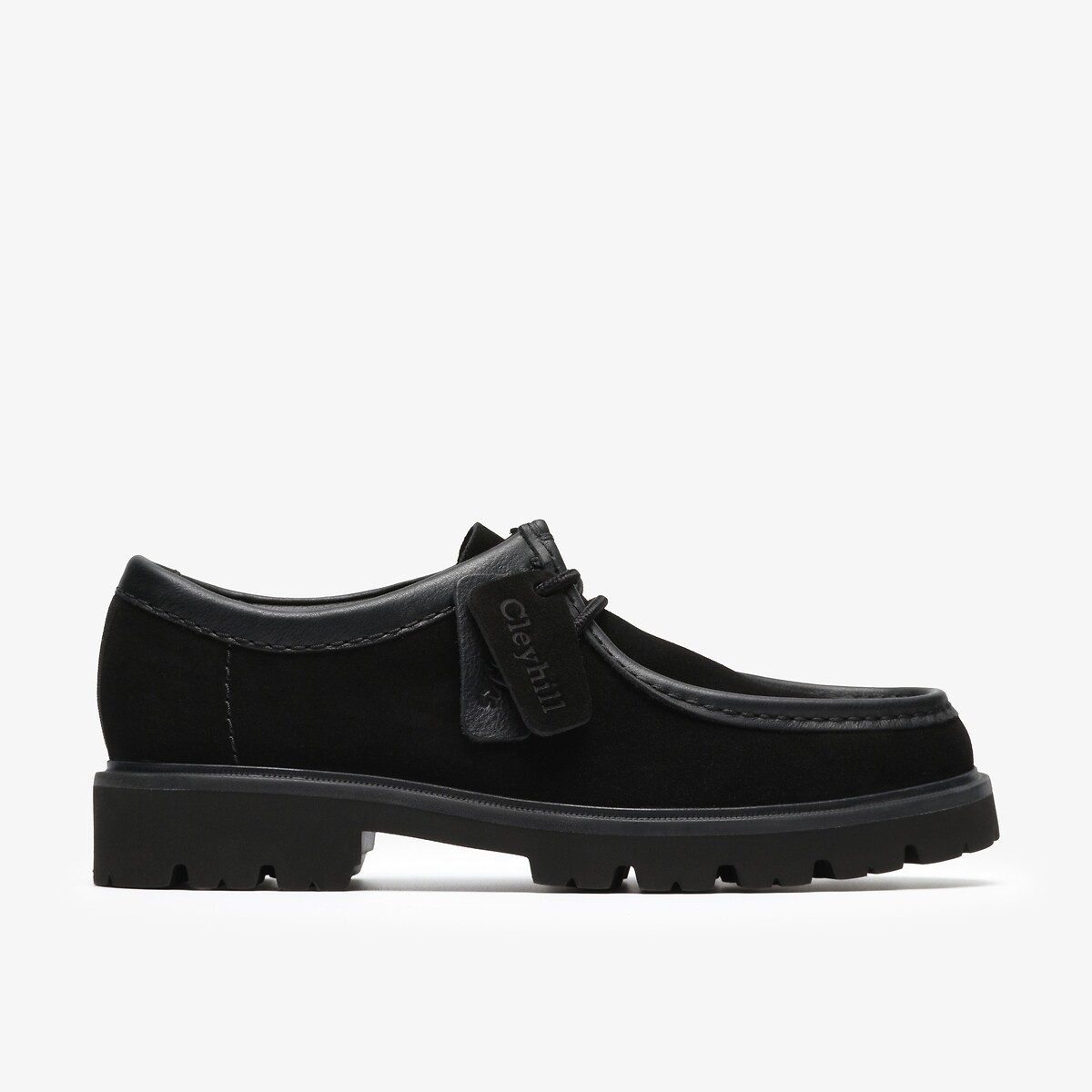 Derby's in leer Cleyhill Seam zwart, CLARKS