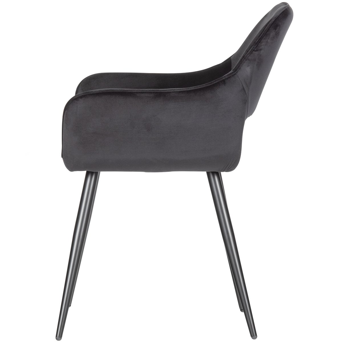 Chaises de table velours JELLE noir, WOOOD
