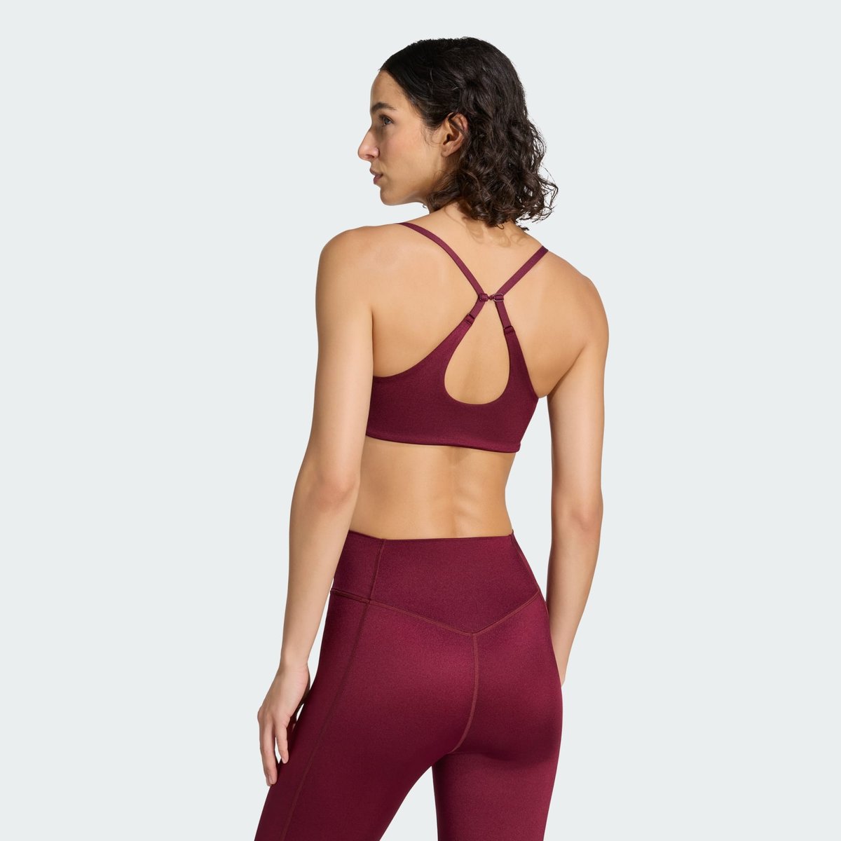 Brassière De Training Brillante Optime Essentials Maintien Léger Brassière De Training Brillante Optime Essentials Maintien Léger maroon, adidas Performance