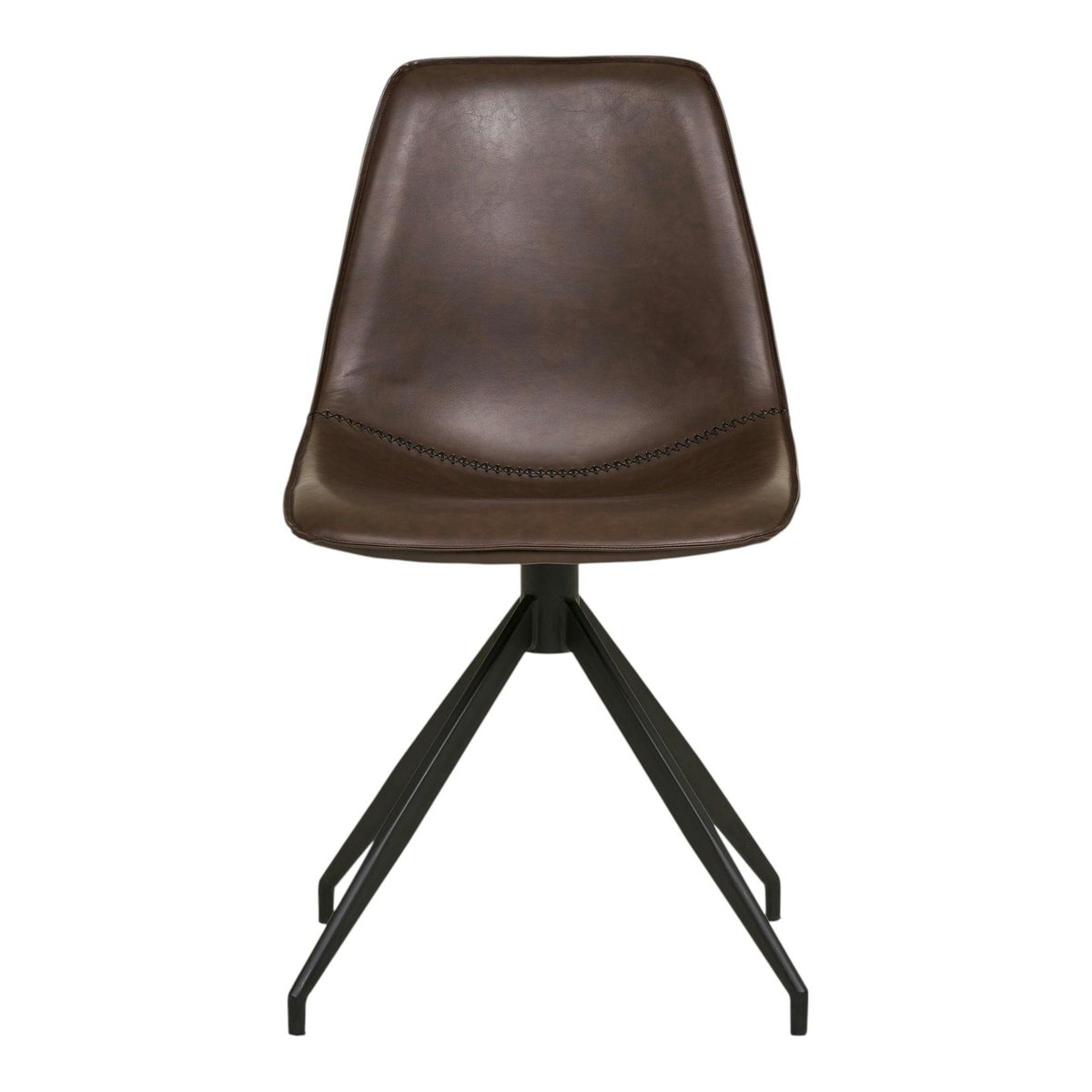 Chaise pivotante avec couture (lot de 2) AMSTERDAM marron, PIER IMPORT