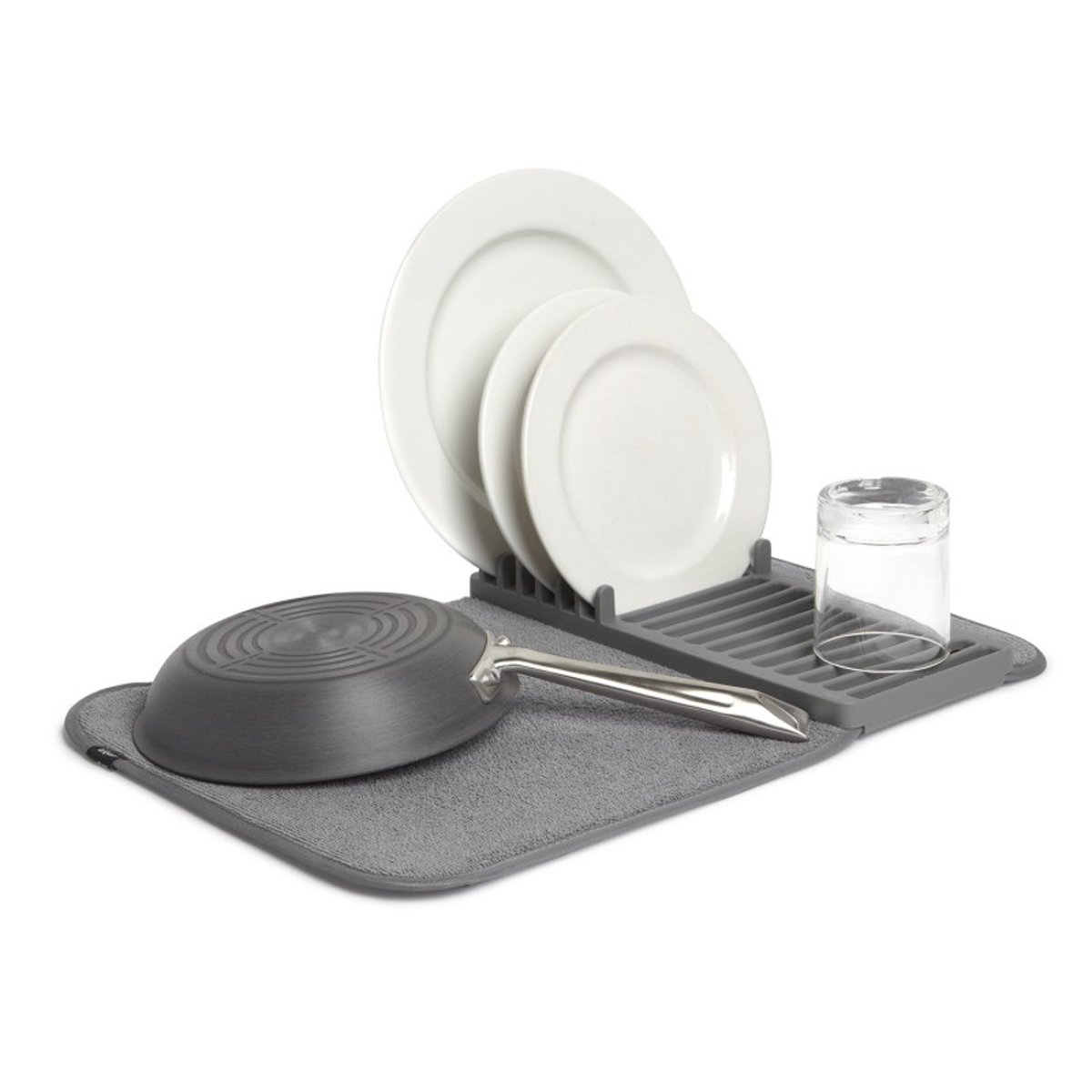 Tapis égouttoir UDRY MINI gris, UMBRA