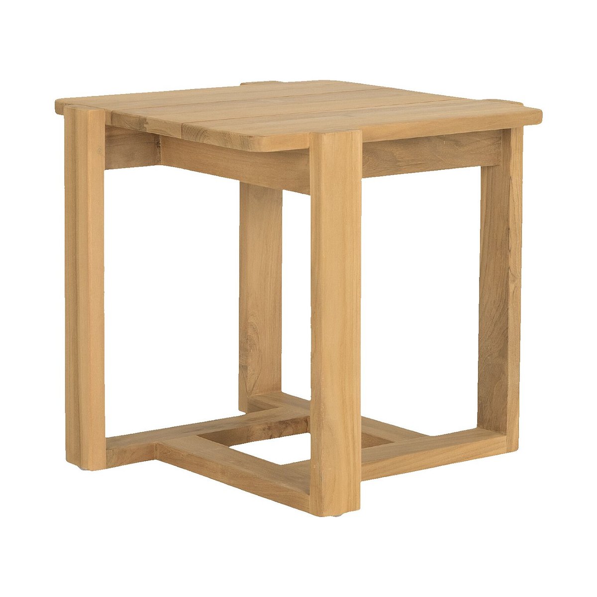 Table d’appoint de jardin en teck massif CALVIA naturel clair, HABITAT