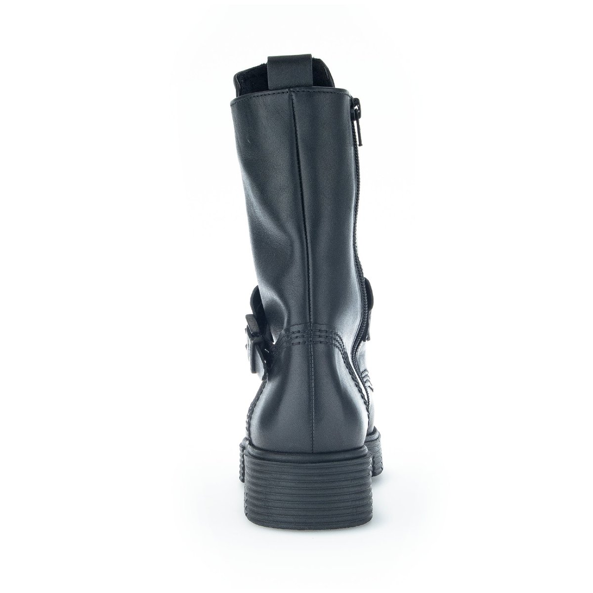 Bottines en cuir lisse à talon décroché noir, GABOR
