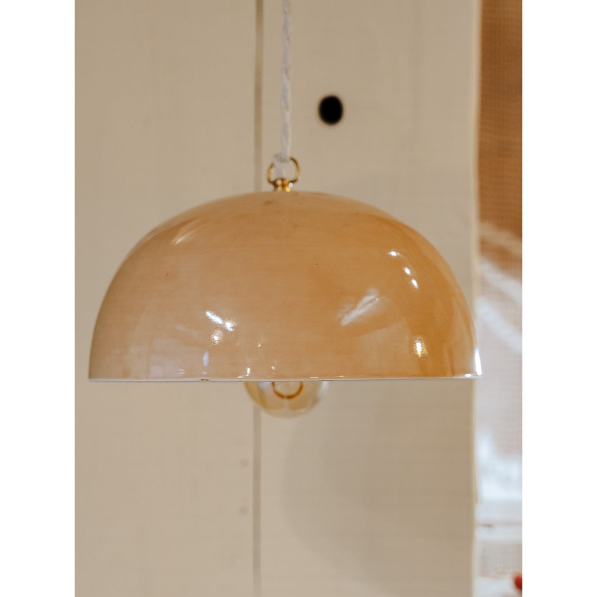 Lampe baladeuse en céramique beige Paulette N°105 - Bon état v020147, DEBONGOUT