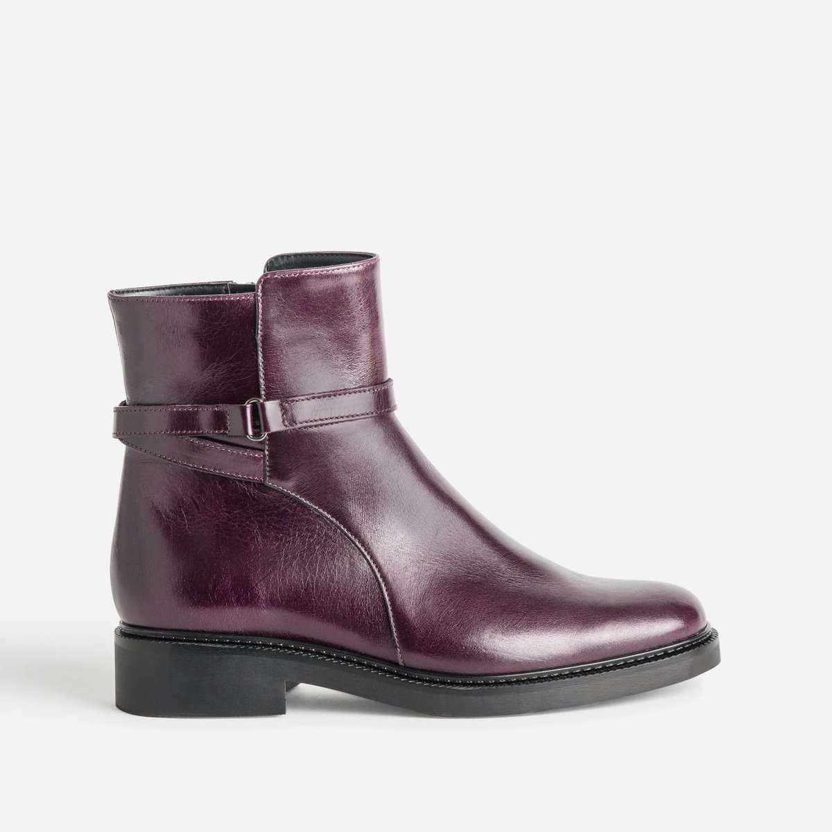 Boots en cuir LEAH bordeaux, ERAM