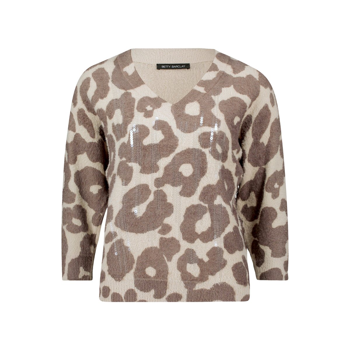 Pull-over en maille à manches chauve-souris taupe/taupe, BETTY BARCLAY