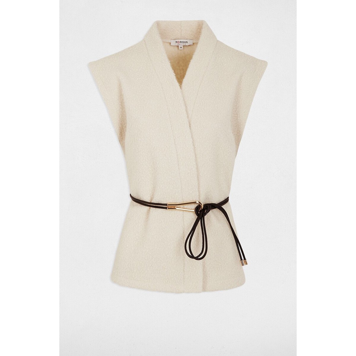 Veste sans manches ivoire, MORGAN