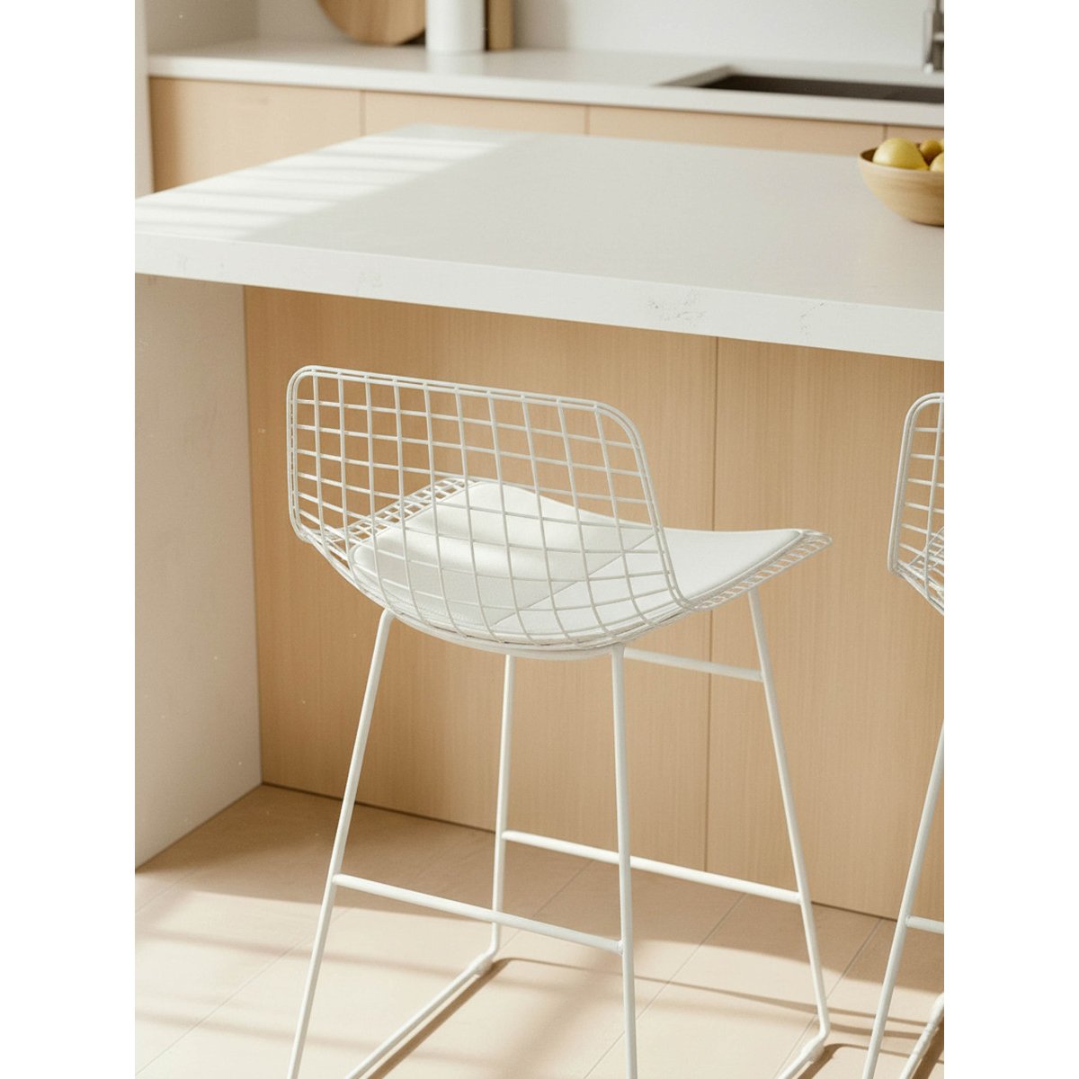 Tabouret Métal - MONDRA blanc, KENAY