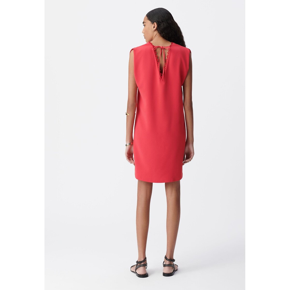 Sleeveless V-Neck Mini Dress red, IKKS