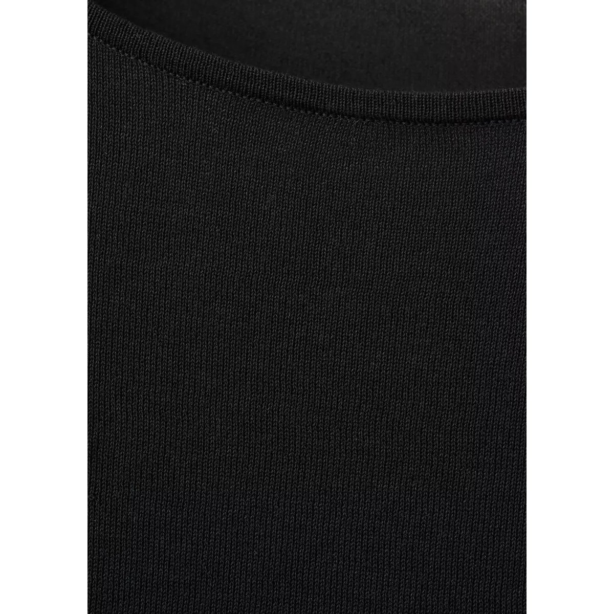 Top manches courtes à paillettes noir, MANGO