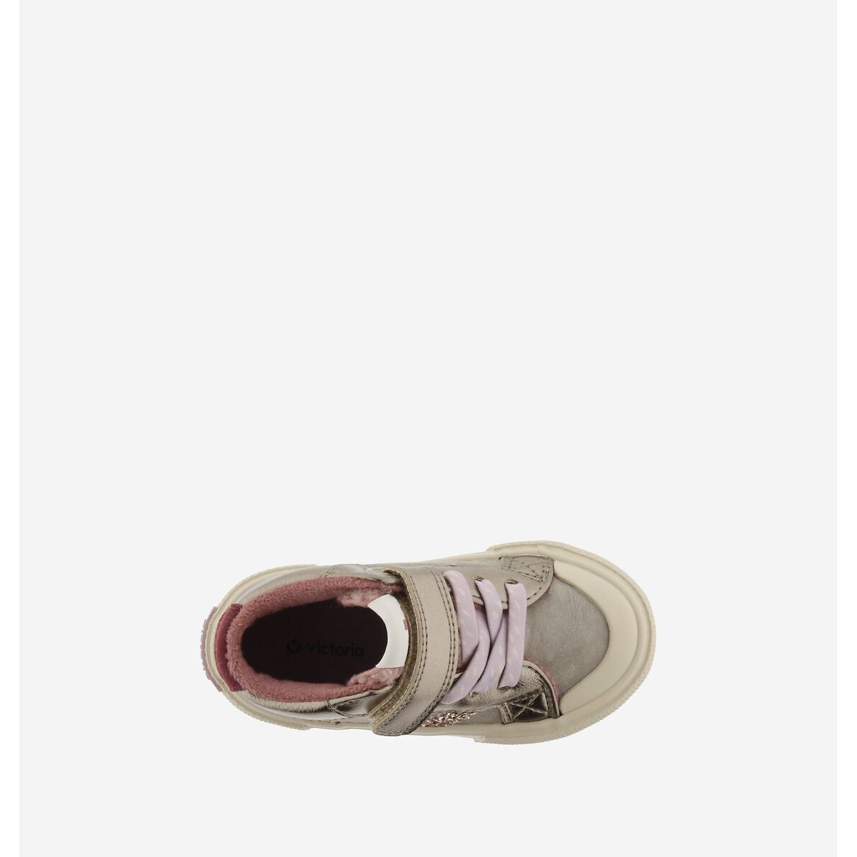 Zapatillas altas con velcro TRIBU beige , VICTORIA