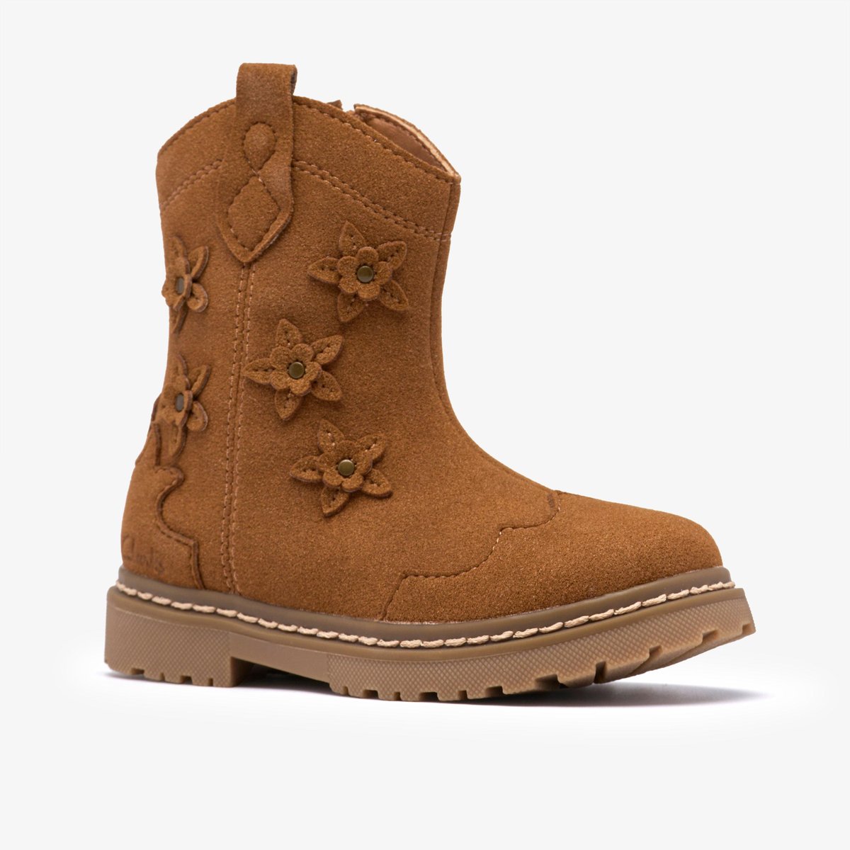 Boots Synthétique Coupe Large ADELAIDE MID T marron, CLARKS