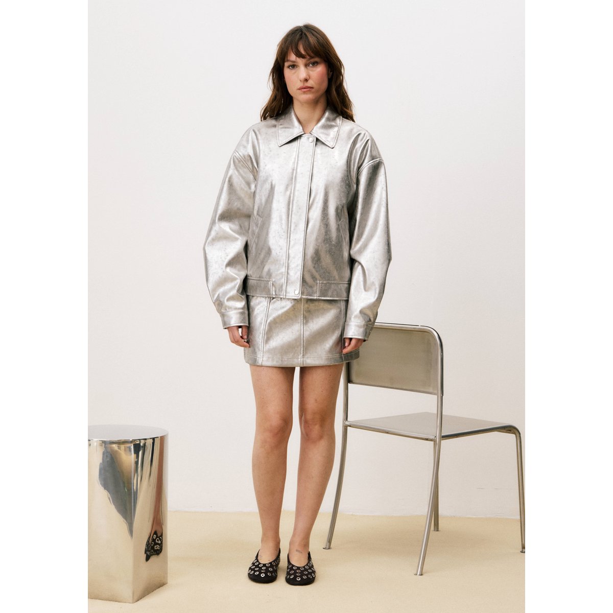 Bomber CHAMINA argente, FRNCH