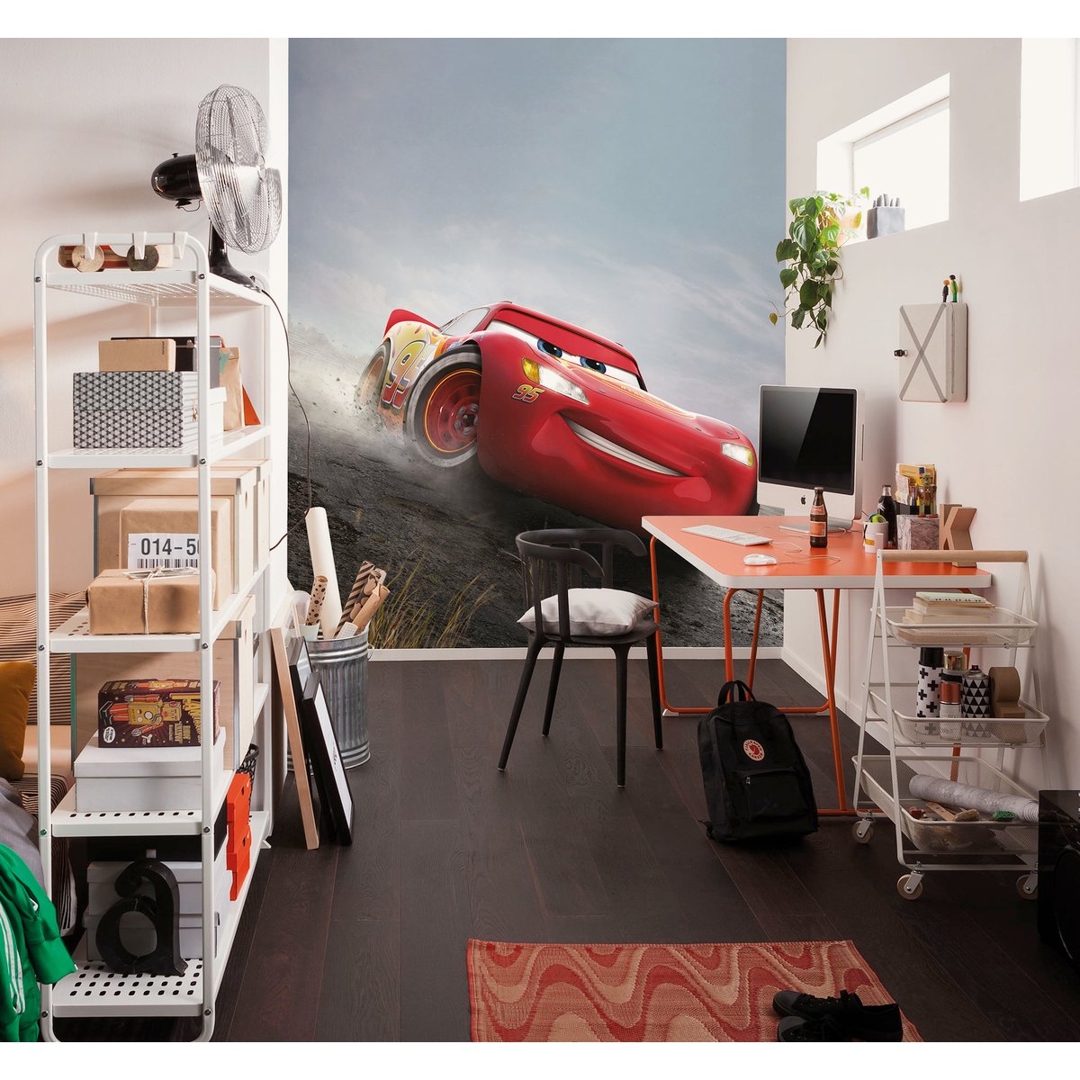 Papier peint Komar - Disney and Pixar Cars Shine - 200 x 250 cm rouge, HEXOA