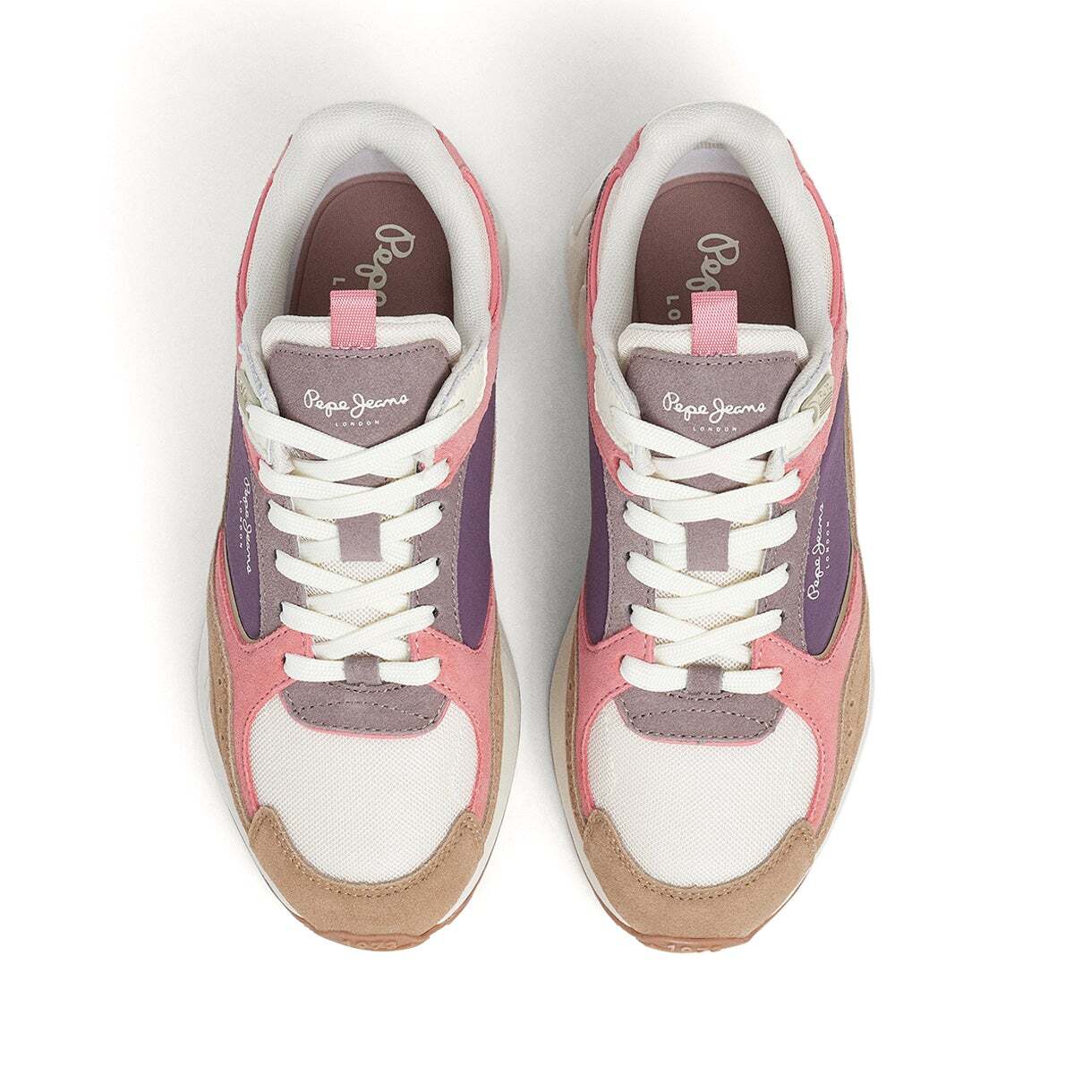 Baskets Avec Détails En Daim - Marlon brun tabac, PEPE JEANS