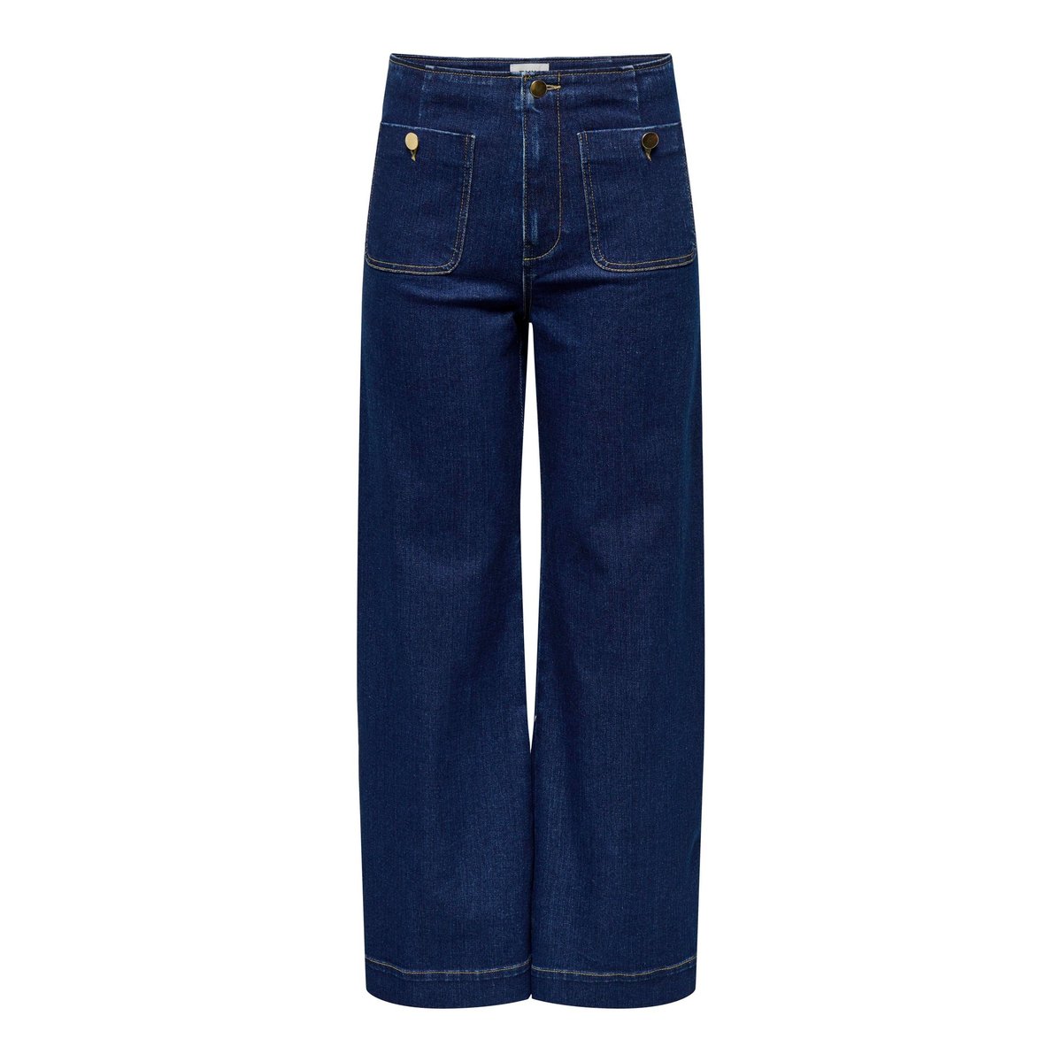 Jean large poches plaquées dark blue denim, ONLY