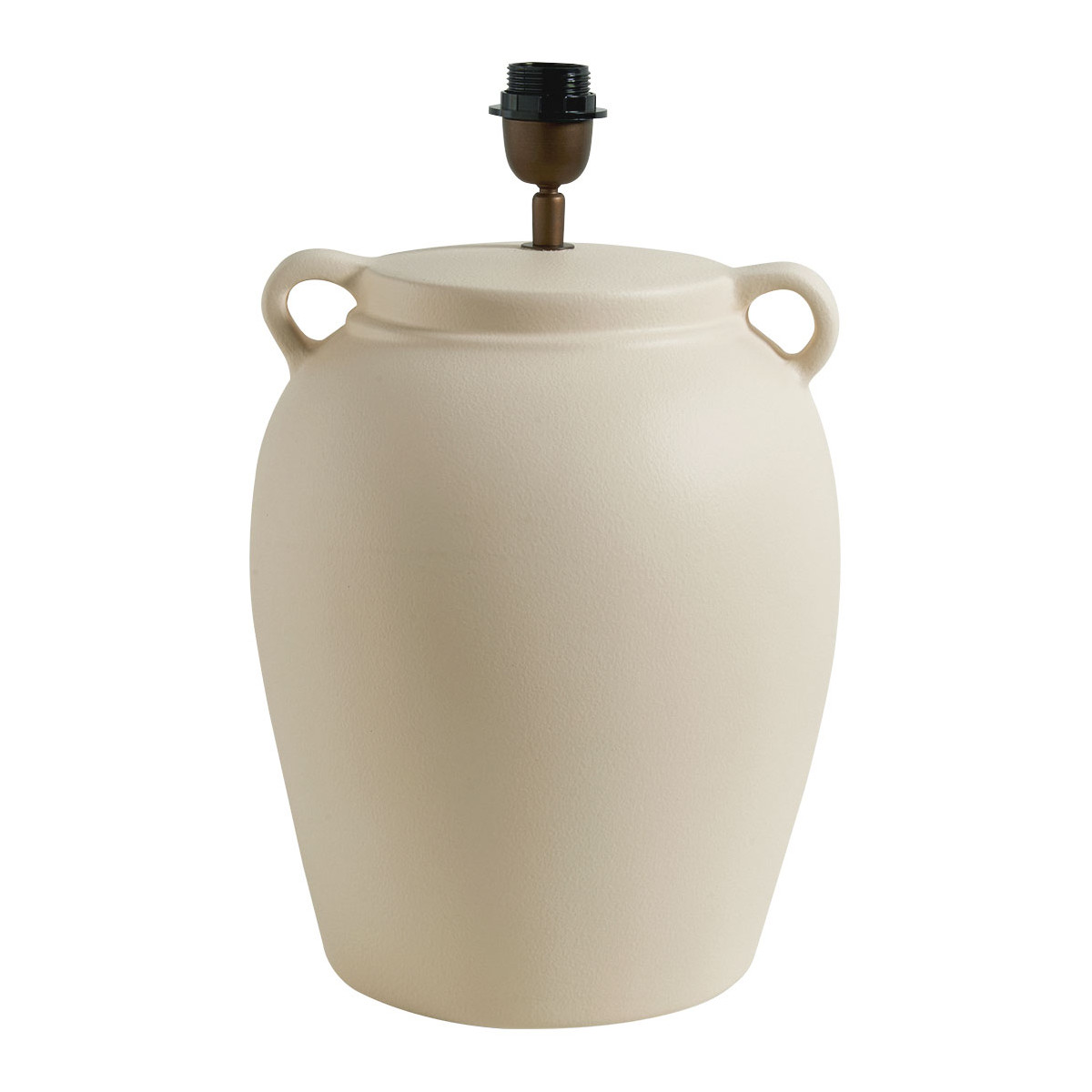 Pied de lampe AMPHORE céramique blanc, BLANC D’IVOIRE