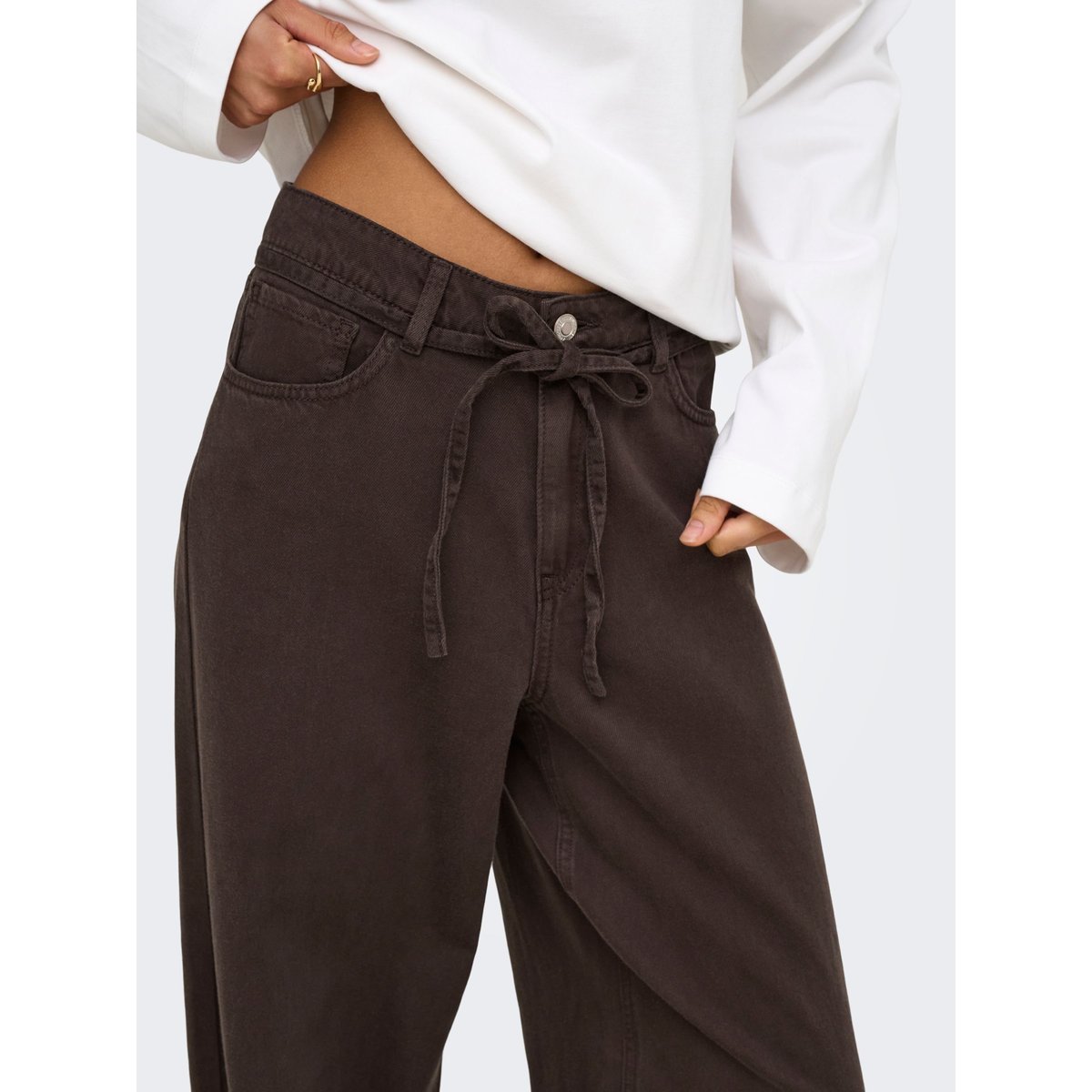 Pantalon À Jambe Large marron - coffee bean 1, ONLY