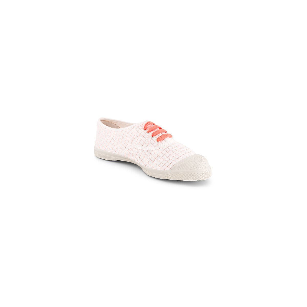 Neon Checks Trainers white/orange, BENSIMON