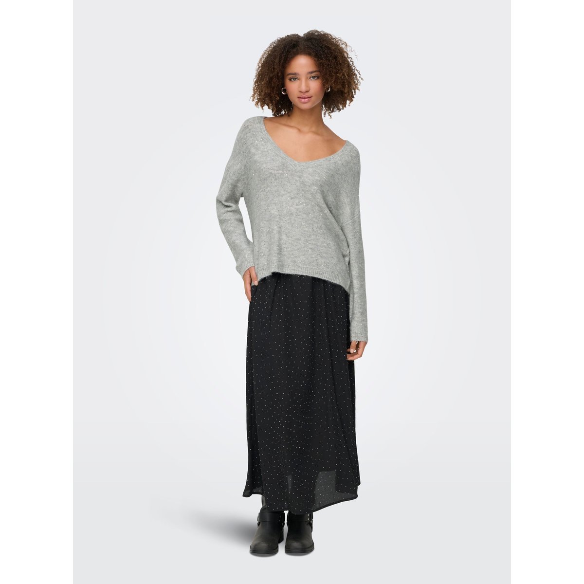 Pull En Maille grise - light grey melange, ONLY