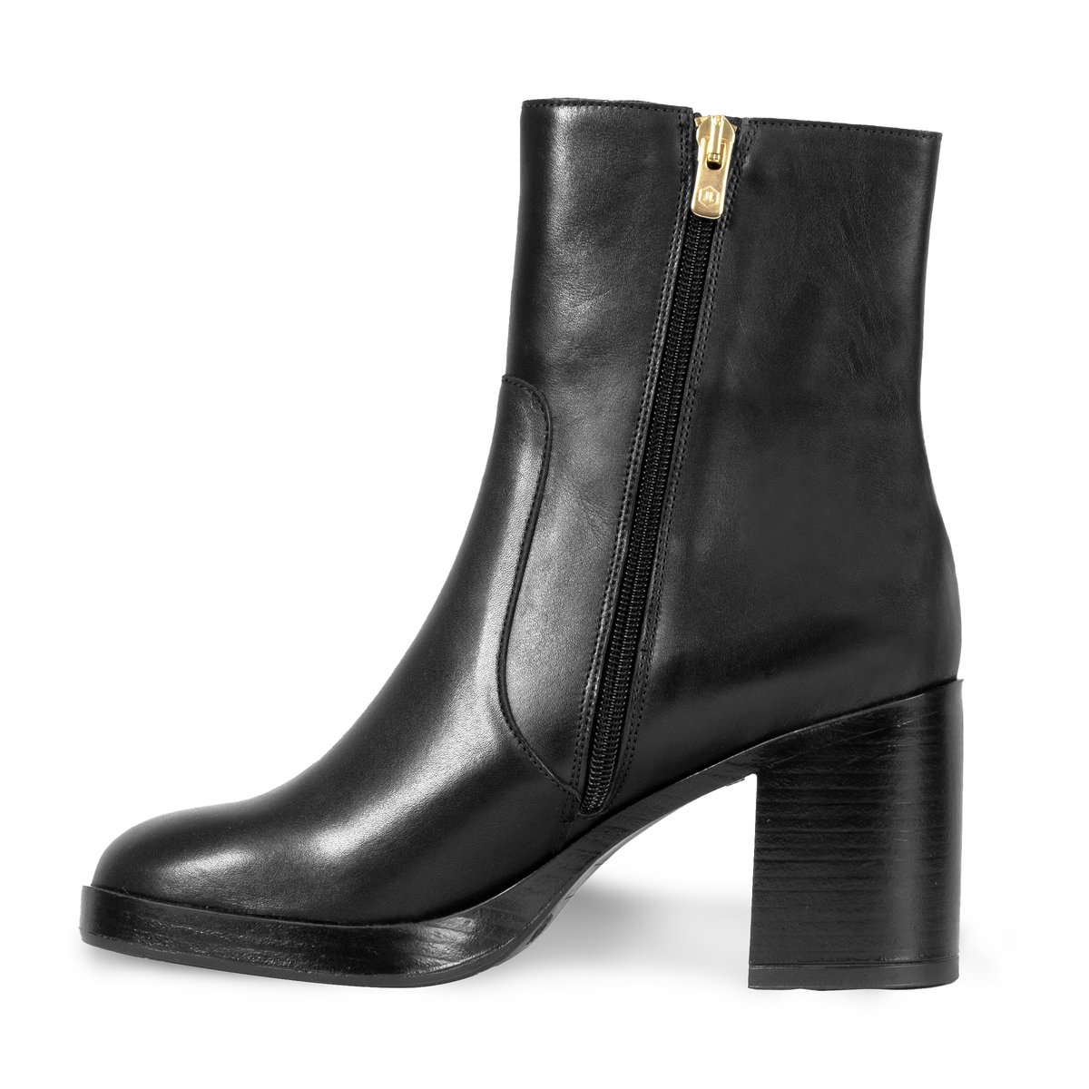 Bottines plateforme cuir noir, JULES & JENN