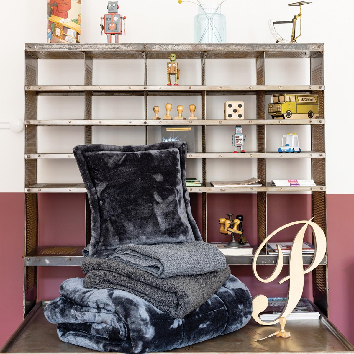 Plaid Tana cendre, VIVARAISE