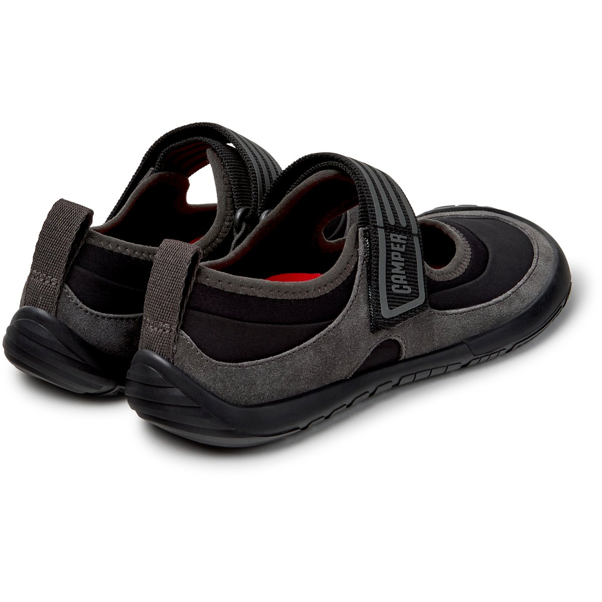 Ballerines Peu Path+ Suede Leather noir gris 001, CAMPER